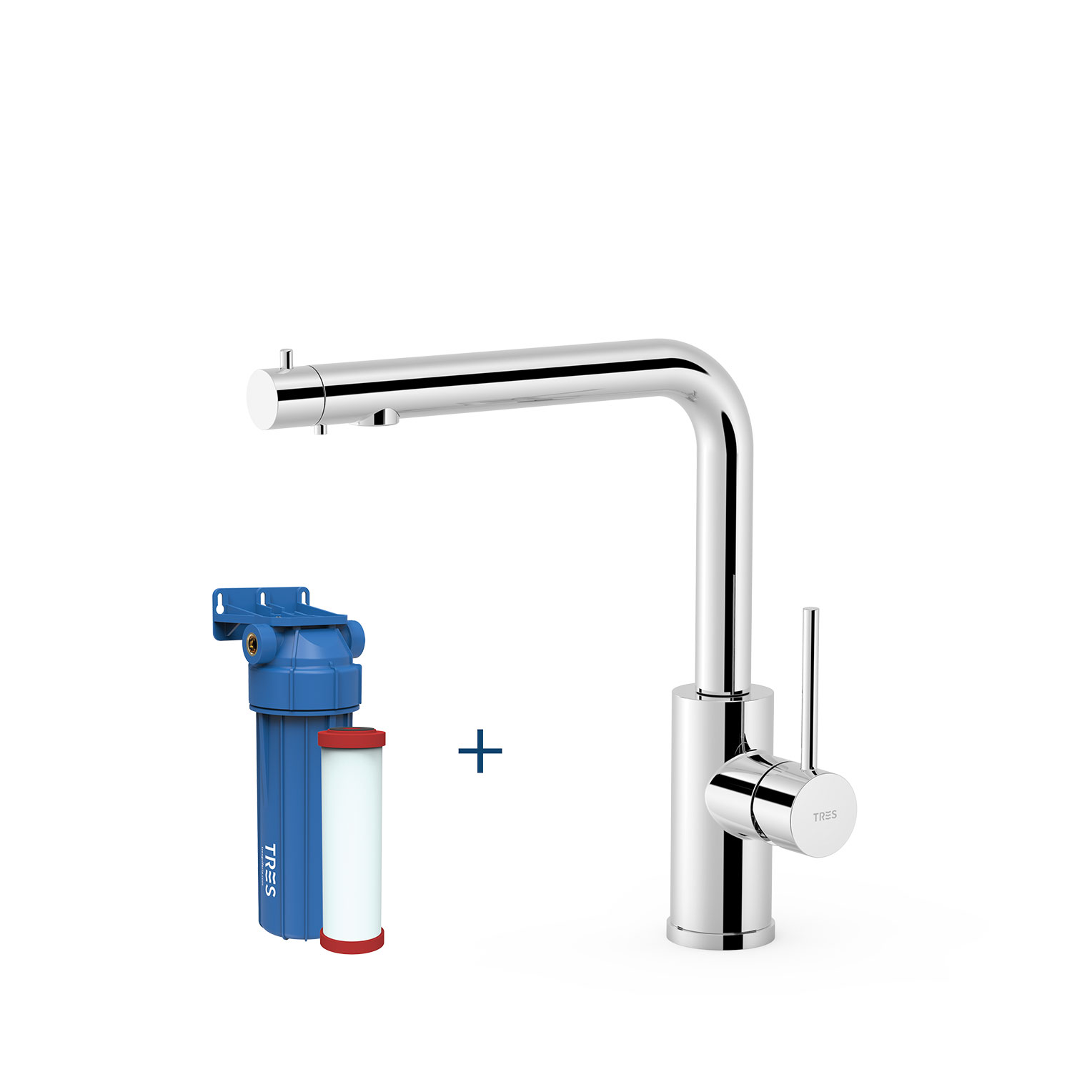 TRES  bateria kuchenna z zestawem filtrującym wodę komplet 23045403