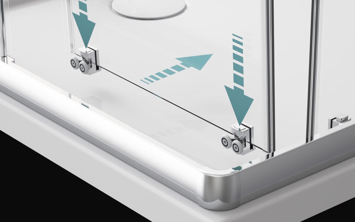 Radaway Premium Plus C/D 1900 90x90 chrom kabina narożna przesuwna - obrazek 2